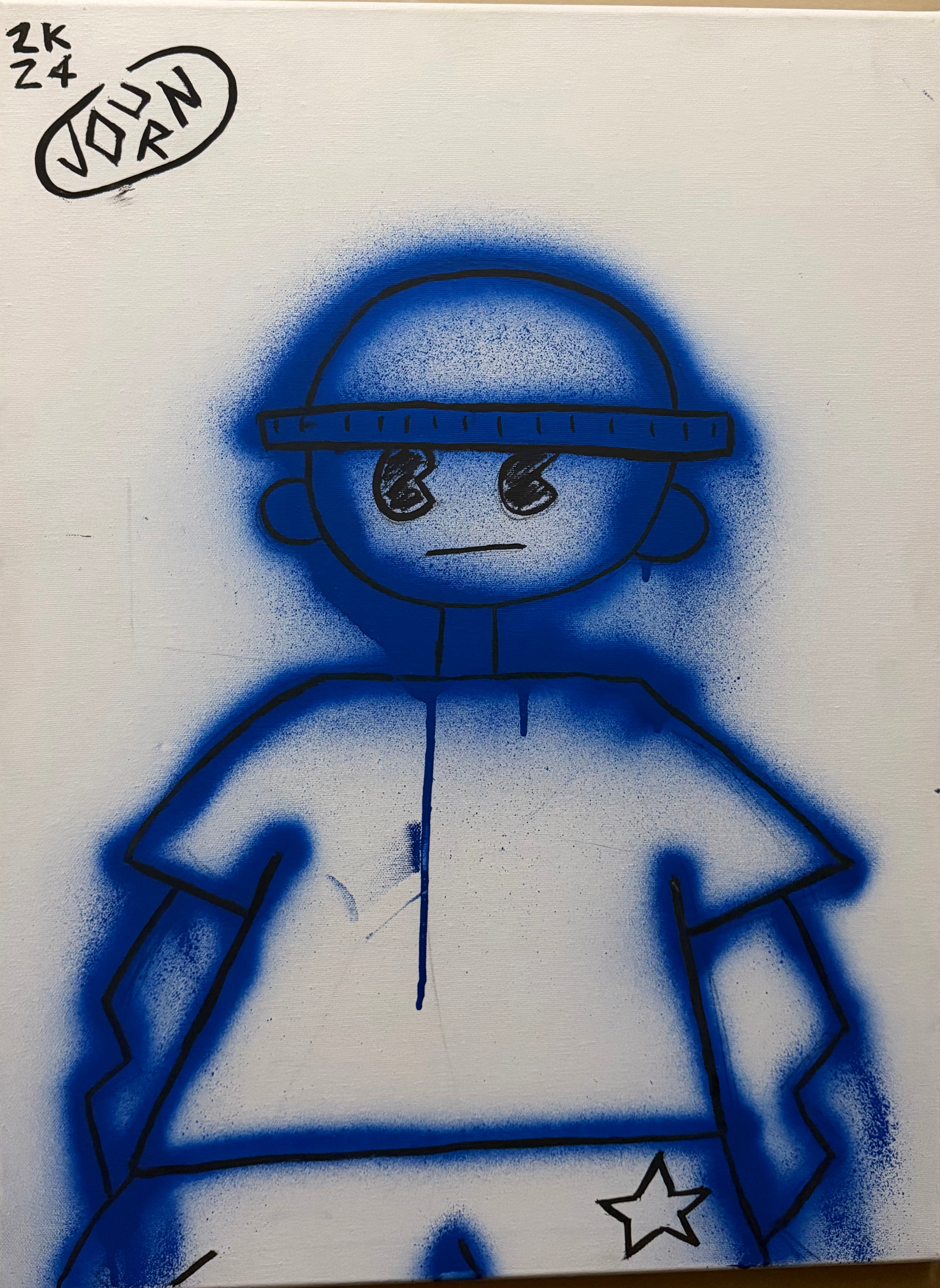 blue graffiti dan